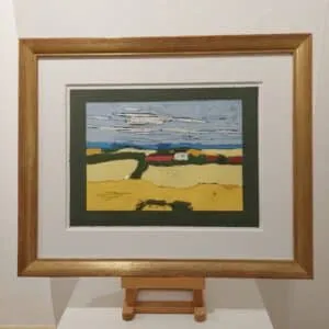 Klaus Fußmann Lindaunis Linoldruck 45 x 55 cm (mit Rahmen) Auflage e.a.