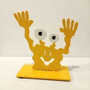 Patrick Preller Monsterfreund Objekt Pulverbeschichteter und lackierter Stahl Maße 16 x 15 cm