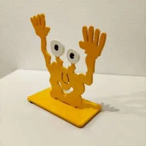 Patrick Preller Monsterfreund Objekt Pulverbeschichteter und lackierter Stahl Maße 16 x 15 cm