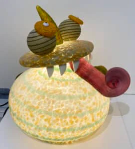 Glasstudio Borowski Django Tischleuchte 32 x 32 x 32 cm mundgeblasenes Glas