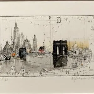 Alexander Befelein Global City 2,2013 Original-Farbradierung Auflage 5/60 Maße 40 x 30 cm (mit Passepartout)