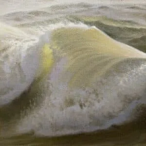 Malte von Schuckmann Wellen II, 2025 Öl auf Leinwand Maße 20 x 30 cm