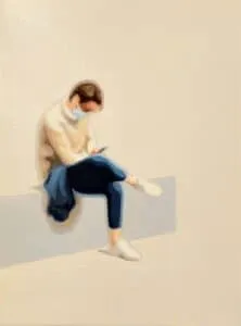 Sun Yun Park Peoplescape, Nr. 39 Öl/Leinwand 24 x 18 cm Unikat