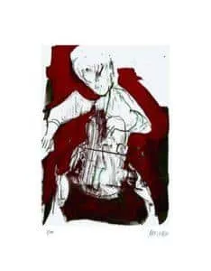 Armin Mueller-Stahl Cellospieler Ciclée-Print 45 x 35 cm Auflage 180 Ex.