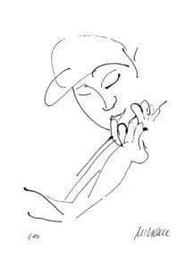 Armin Mueller-Stahl Geigerin Lithografie 29 x 22 cm Auflage 180 Ex.