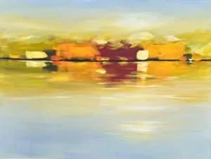 Puck Steinbrecher Abendliches Schauspiel, 2023 Acryl auf Leinwand 90 x 120 cm Unikat