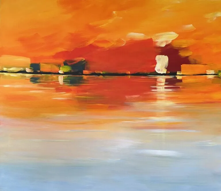 Puck Steinbrecher Abendlicht, 2023 Acryl auf Leinwand 140 x1 60 cm Unikat