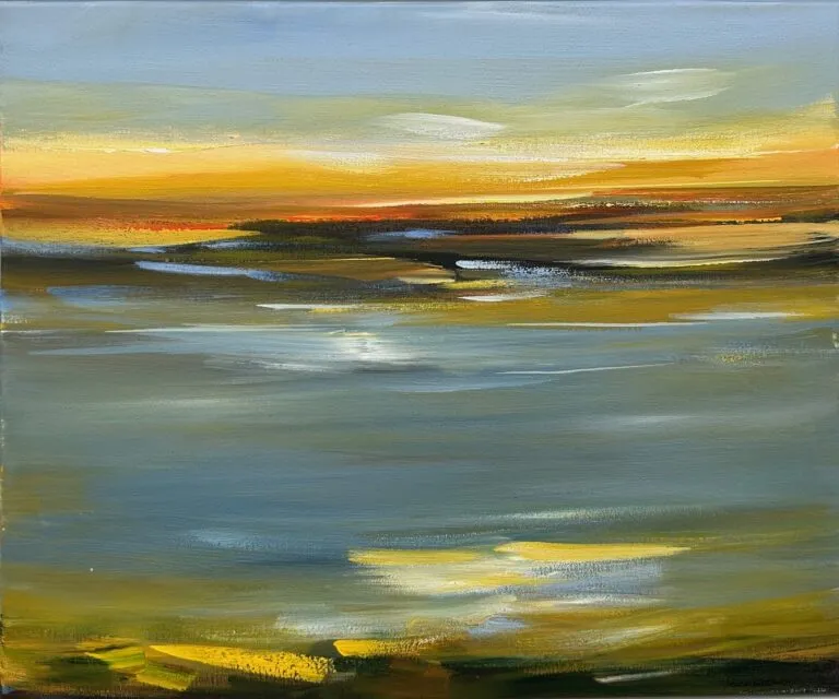 Puck Steinbrecher Abendmoor IV, 2023 Acryl auf Leinwand 50 x 60 cm Unikat