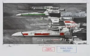 Robert Bailey Engine Strike Zeichnung, RB 550 Small Unikat