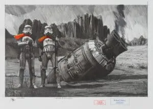 Robert Bailey Missing Droids Mystery Zeichnung, RB 550 Medium Unikat