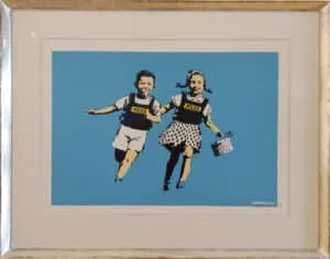 Banksy Police Kids Farbsiebdruck, 2005 Auflage 188/350 handsigniert und datiert Blattmaß 50 x 70 cm