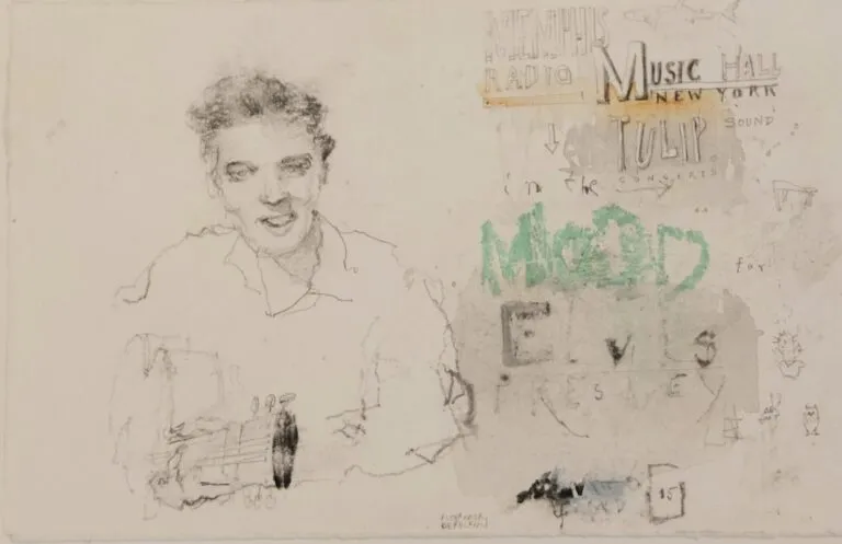 Alexander Befelein Elvis Presley Zeichnung/Aquarell 19,5 x 12,5 cm Unikat