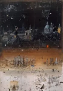 Alexander Befelein München - Kaleidoskop Mischtechnik auf Karton 28 x 20 cm Unikat