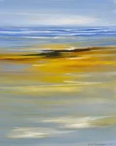 Puck Steinbrecher Besonntes Wattenmeer, 2023 Acryl auf Leinwand 60 x 50 cm Unikat