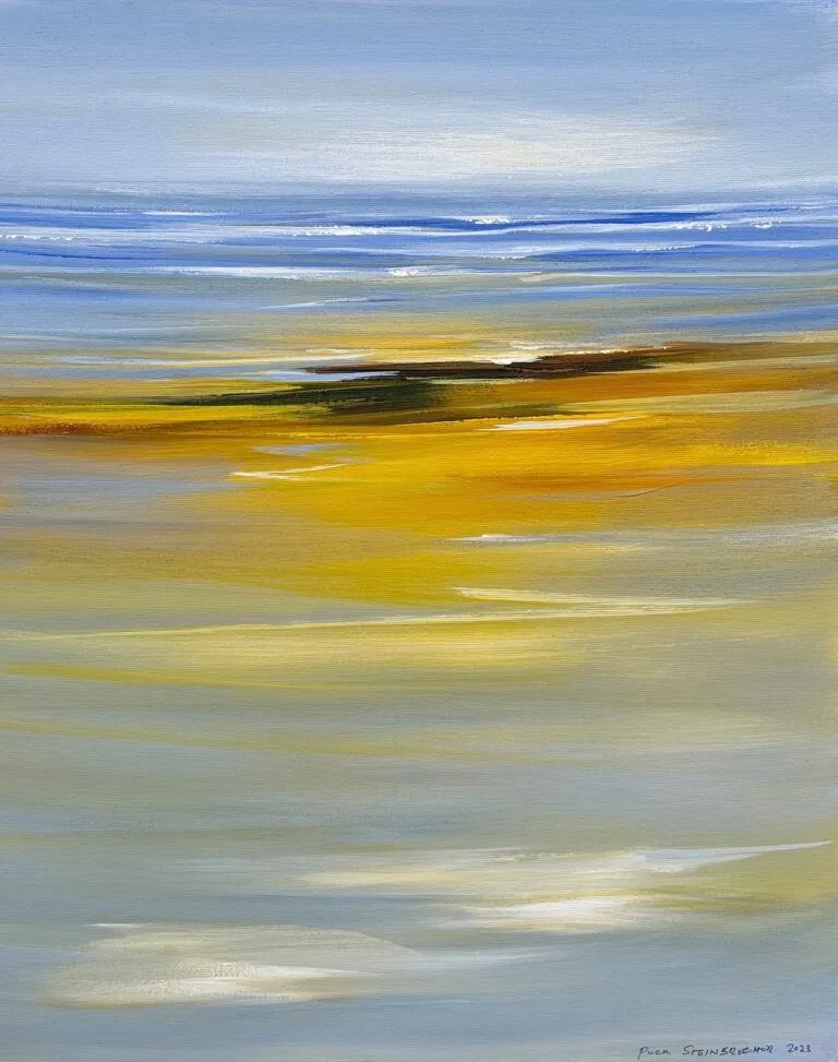 Puck Steinbrecher Besonntes Wattenmeer, 2023 Acryl auf Leinwand 60 x 50 cm Unikat