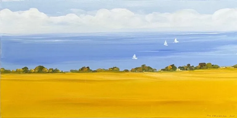 Puck Steinbrecher Beste Aussichten, 2018 Acryl auf Leinwand 40 x 80 cm Unikat