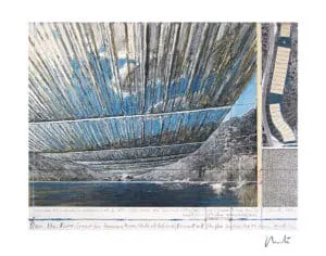 Christo Over the Arkansas River, Project U Granolitho auf Bütten signiert