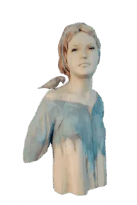 Leo Ferdinando Demetz Aschenputtel Lindenholz, Farbe Höhe ca. 57 cm Unikat