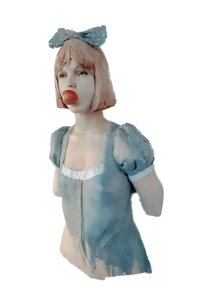 Leo Ferdinando Demetz Schneewittchen Lindenholz, Farbe Höhe ca. 57 cm Unikat