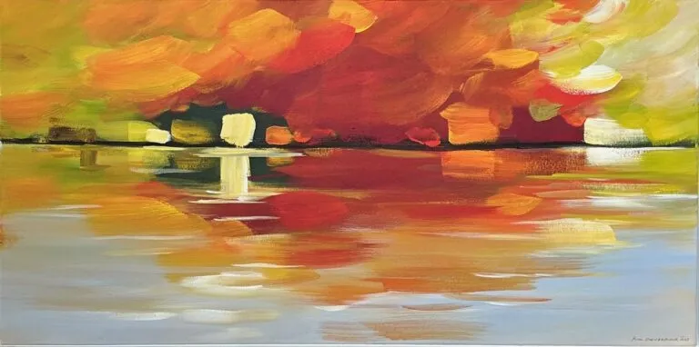 Puck Steinbrecher Energetisches Ufer, 2023 Acryl auf Leinwand 50 x 100 cm Unikat