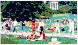 Konrad Winter Englischer Garten, 2017 Autolack auf Aluminium