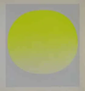 Rupprecht Geiger Original Siebdruck, gedruckt bei Laube, München Dem Werksverzeichnis Druckgrafik 1948-1972 Art Press Verlag entnommen. 29,5 x 27,5 cm Auflage 2000