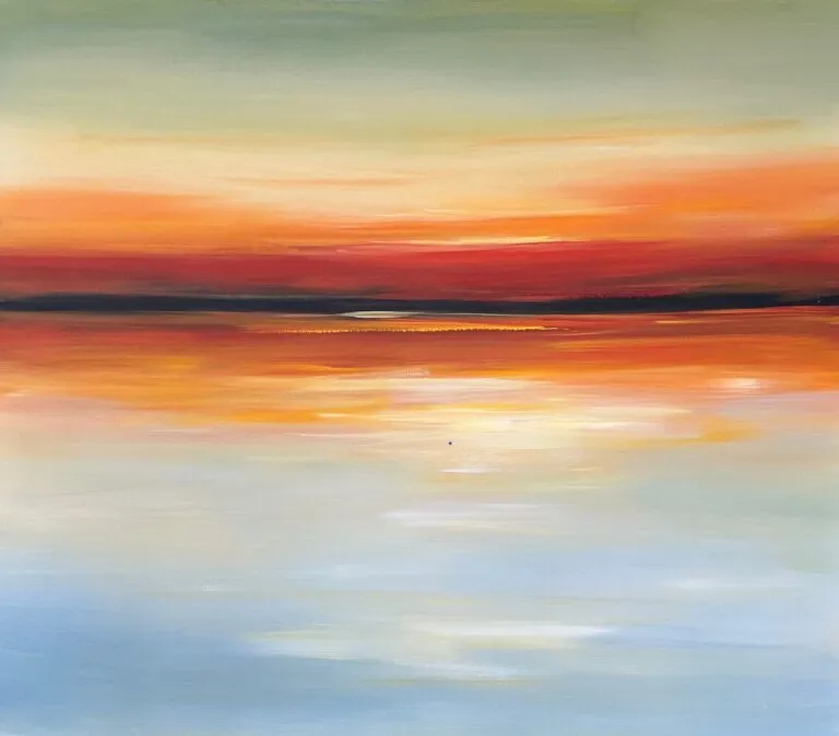 Puck Steinbrecher Großes Abendlicht, 2024 Acryl auf Leinwand 140 x 160 cm Unikat