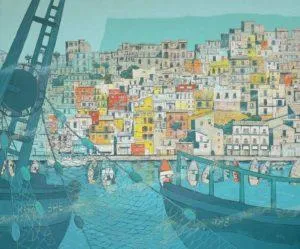 Ulrich Hartig Porto Siciliano Mischtechnik/Leinwand