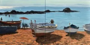 Werner Heinze Strand IV, 2-teilig Öl/Leinwand 100 x 200 cm Unikat