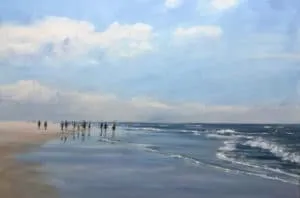 Werner Heinze Strand VII Öl/Leinwand 80 x 120 cm Unikat