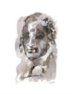 Armin Mueller-Stahl Hölderlin Farblithografie Blattmaß 45 x 35 cm Auflage 180 Ex.