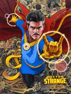 Randy Martinez Dr. Strange Collage/Holz 61 x 45,5 cm Unikat