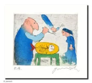 Janosch Fischesser Farbradierung Auflage 200 Ex. mit Passepartout 35 x 35 cm