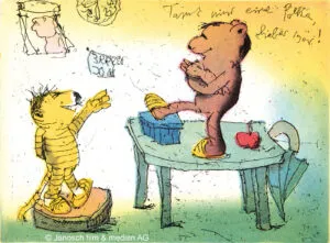 Janosch Grafik Tanz mir eine Polka lieber Bär