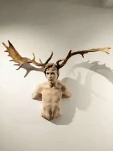 Leo Ferdinando Demetz Junger Krieger Lindenholz, Farbe