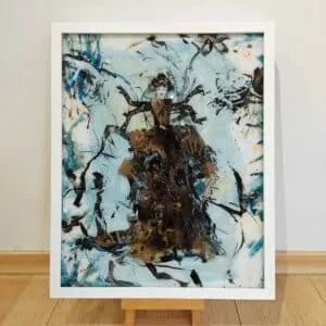 Monika Kaiblinger Göttin Acryl auf Glas Maße 50 x 40 cm