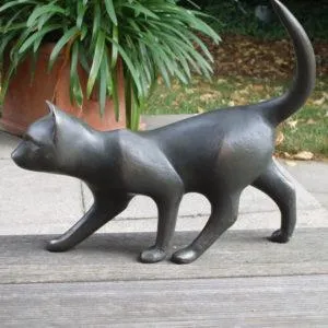 Wolfgang Lamché Katze, schleichend Auflage 99 Ex. Höhe ca. 30 cm
