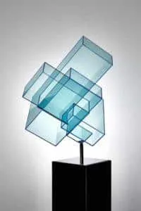 Ralph Kerstner Cube Graublau Acryl