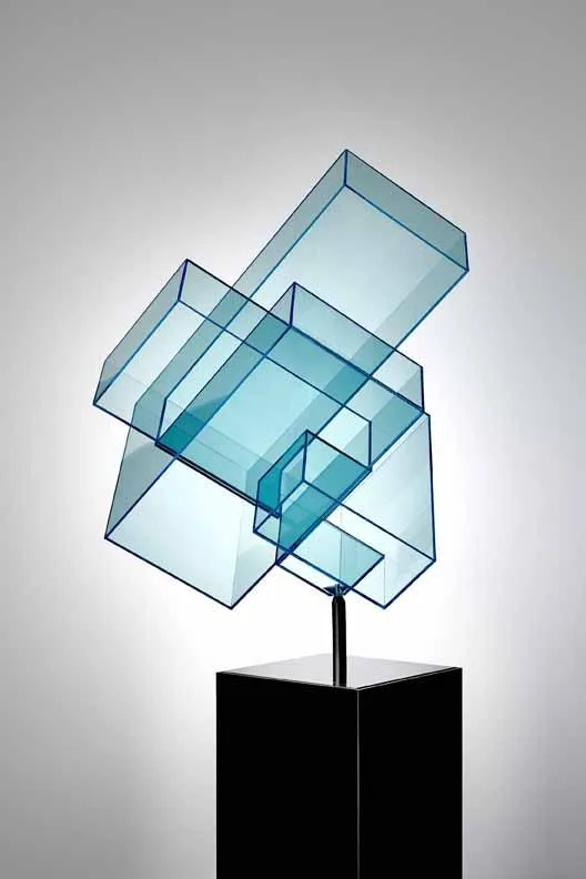 Ralph Kerstner Cube Graublau Acryl