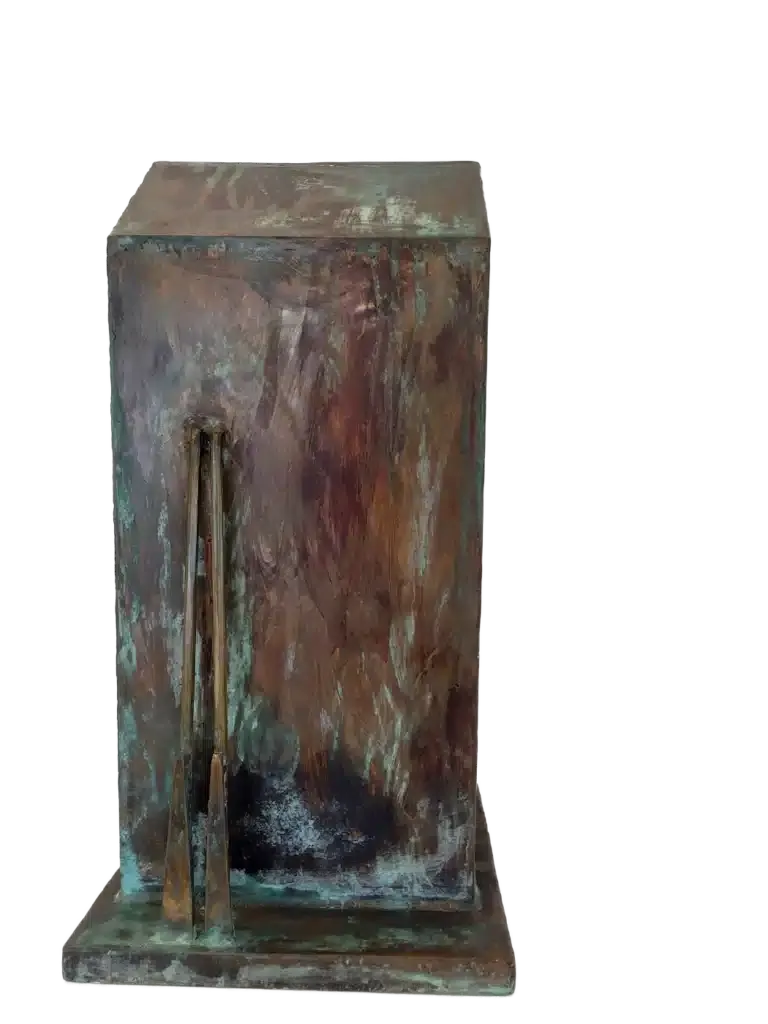 Basilius Kleinhans Haus am See Bronze 68 x 35 x 30 cm Unikat