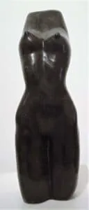 Celestino Mukavhi Torso Skulptur aus Serpentin Maße 25 x 8 cm