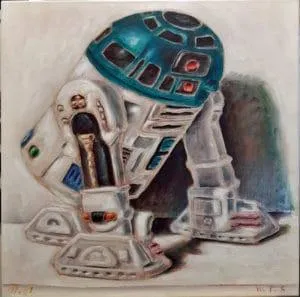 Andreas Schiller WT 9, Star Wars R2D2, Ölgemälde