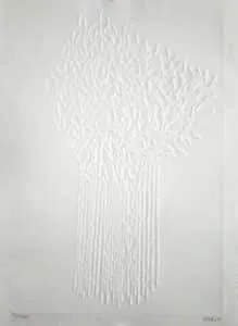 Günther Uecker o.T., Nagelaum,1965 Prägegrafik Auflage 50/100 Maße 76 x 56 cm handsigniert und nummeriert