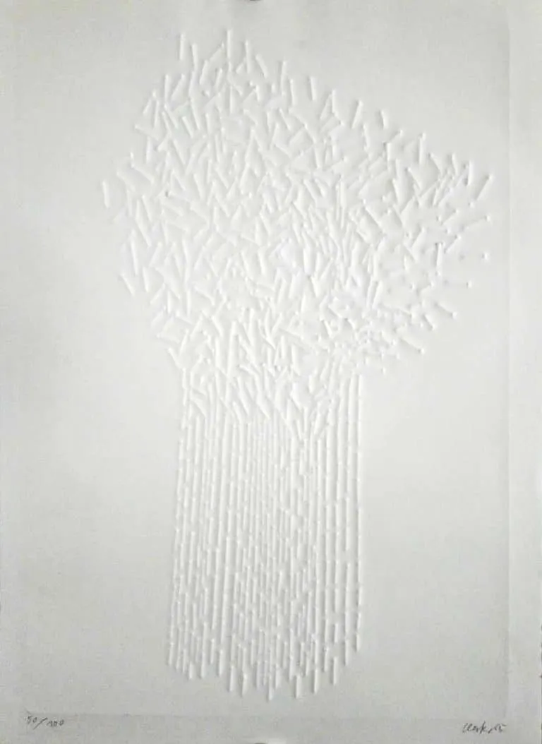 Günther Uecker o.T., Nagelaum,1965 Prägegrafik Auflage 50/100 Maße 76 x 56 cm handsigniert und nummeriert