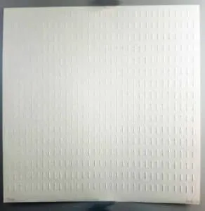 L22417 Uecker, OT,Senkr.Struktur 67,7x67,7cm 1970