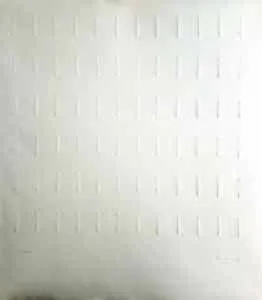 L22418 Uecker, Prägedruck Parallele Reihung 1968, 54v100 78x66cm 17500