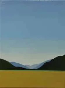 Sun Yun Park Imagiscape, ocker Acryl/Leinwand 24 x 18 cm Unikat