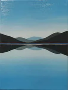 Sun Yun Park Imagiscape, blau Acryl/Leinwand 24 x 18 cm Unikat