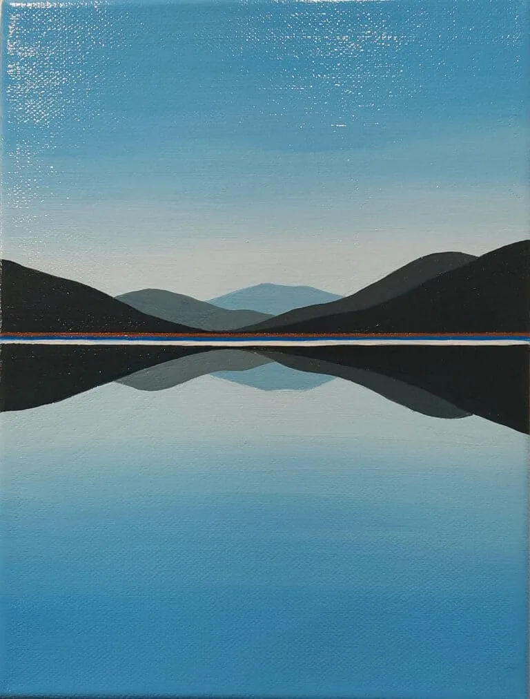 Sun Yun Park Imagiscape, blau Acryl/Leinwand 24 x 18 cm Unikat