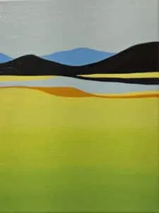 Sun Yun Park Imagiscape, hellgrün Acryl/Leinwand 24 x 18 cm Unikat